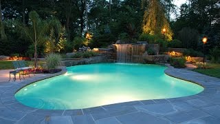 Allendale NJ Tropical Backyard Waterfalls Design [upl. by Hemingway]