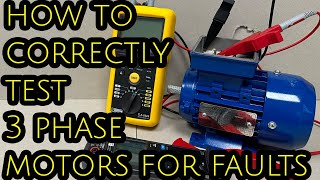 3 PHASE MOTOR TESTING  how too PROPERLY [upl. by Nylirem]