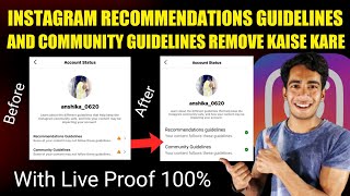 Instagram Recommendations Guidelines And Community Guidelines Strike Remove Kaise Kare [upl. by Aihsei]