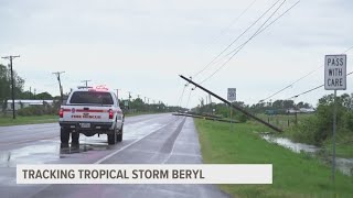 Power outages around Houston past 2 million as Beryl pushes inland through Texas [upl. by Nanerb]