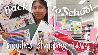 BACK TO SCHOOL SUPPLIES SHOPPING ✏️ 🛍️  shopping at target junior year 2024 must haves [upl. by Ellenrahs439]