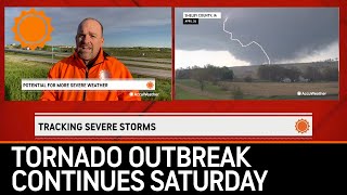 quotGenerationalquot Tornado Outbreak Continues Saturday [upl. by Ahsimik445]