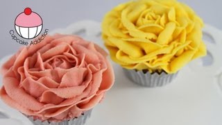 Cupcakes Make Vintage Rose Cupcakes Using Buttercream  A Cupcake Addiction How To Tutorial [upl. by Anaeerb8]