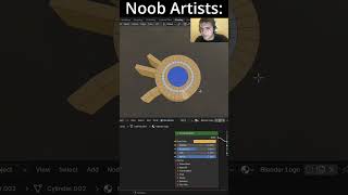 Noob vs Pro speeeed Modelling BLENDER LOGO ofc in blender D blender blender3d b3d [upl. by Annairam136]