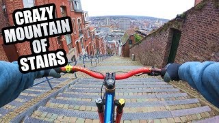 URBAN MTB FREERIDE DOWN A CRAZY MOUNTAIN OF STAIRS [upl. by Rafat462]