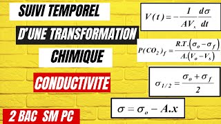 Suivi temporel dune transformation chimique Par mesure de conductivite 2BACPC SM [upl. by Nicolais]