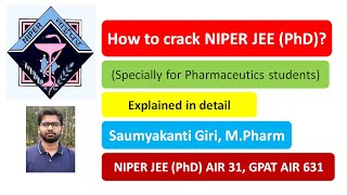 How to crack NIPER JEE PhD [upl. by Ahsahtan854]