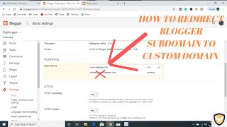 How to Redirect Sub Domain to Custom Domain in Blogger  Change Blogger Domain [upl. by Aveer7]