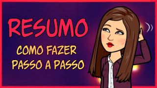 Como Escrever um RESUMO Perfeito PASSO A PASSO Completo [upl. by Rodi]