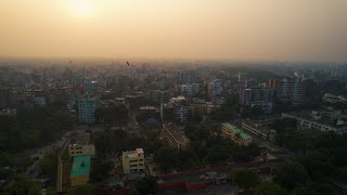 Birds Eye view of a part of Bogura in Winter 23  DJI Air 2s  Aasmaan [upl. by Eittak502]