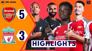 Arsenal vs Liverpool 53  EPL 202425 Match Highlights amp Goals  Salah amp Saka [upl. by Chloe]