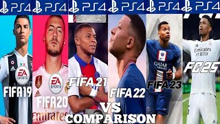 EA FC 25 Vs FIFA 19 FIFA 20 FIFA 21 FIFA 22 Vs FIFA 23 [upl. by Cyprio]