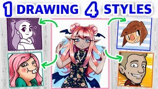 STEALING YOUTUBERS ART STYLES  Style Challenge [upl. by Lidaa]