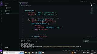 Encrypt And Decrypt Files Script Using pyAesCrypt In Python [upl. by Otrebogad226]