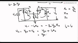 FET amplifier AC analysis Self bias without Cs [upl. by Salamone837]