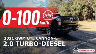 2021 GWM Ute Cannon 0100kmh amp engine sound [upl. by Idoux183]