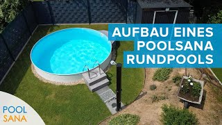 Kundenvideo über den Einbau eines POOLSANA Rundpools inkl conZeroSystem [upl. by Airliah]