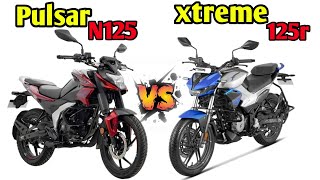 2024 New Bajaj Pulsar N125 VS Hero Xtreme 125R Detail Comparison Price Mileage 125cc BYKOLOGY [upl. by Dosh]