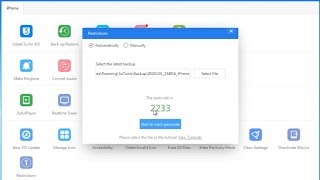 Recover iPhone Restrictions Passcode with free software 3utools [upl. by Ecyned]