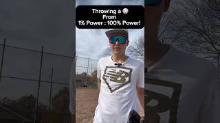 Pitching a Baseball From 1 Power to 100 Power  ⚾ baseball shorts [upl. by Deehan]