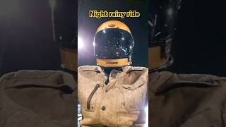 Rainy night Triumph Scrambler 1200XE Bell bullitt scrambler bikelife nightride helmet bike [upl. by Airitac106]