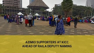 Azimio supporters at KICC ahead of Raila deputy naming [upl. by Eraste301]