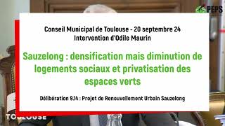 Sauzelong  densification mais diminution de logements sociaux et privatisation des espaces verts [upl. by Stambaugh]