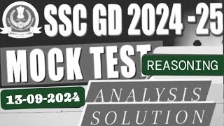 Rojgar With Ankit Ssc Gd Mock Test 20242025 13 अक्टूबर 2024 Reasoning ka Solution Analysis [upl. by Lilahk]