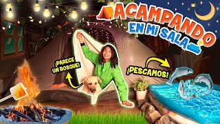 ⛺️ ACAMPANDO UNA NOCHE en MI CASA CON MIS 5 PERROS 🐶  CONNY MERLIN [upl. by Arihsay387]