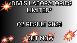 Divis lab q2 result  divis lab share latest news divis lab result today divis lab share analysis [upl. by Ogaitnas]