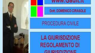 09c VIDEO LEZIONE DIRITTO PROCESSUALE CIVILE IL REGOLAMENTO DI GIURISDIZIONE [upl. by Fedak]