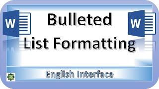 Bulleted List Formatting in Microsoft Word [upl. by Eugenie590]