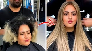 Extreme Damaged Hair Color Transformation by Mounir [upl. by Ynad]