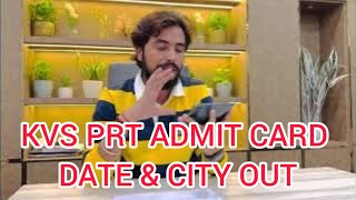 KVS PRT ADMIT CARD DATE amp CITY Out [upl. by Danila]