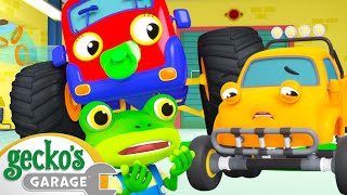 Baby Truck Monster Truck Mix Up  Geckos Garage  Rob the Robot amp Friends  Funny Kids TV [upl. by Eliathan395]