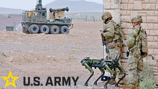 US Army Soldiers Test Robotic Combat Systems During Exercises [upl. by Mairb]