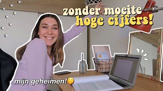 HOGE CIJFERS ZONDER MOEITE🤫💪🏼mijn 10 geheimen voor effectief leren en hogere cijfers📚 [upl. by Cleodell]