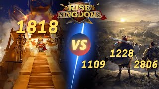 TWO CAMPS VS ONE 1818 vs 1109 1228 2806  Zone 6 3 riseofkingdoms kvk C12382 [upl. by Elvira]