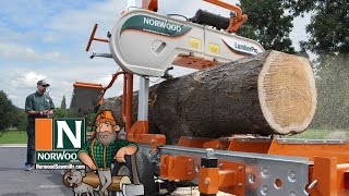 Norwood LumberPro HD36 transportabelt bandsågverk – manuellt eller hydrauliskt  Du väljer [upl. by Leehar]