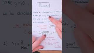 MOLARIDAD de una Disolución shortvideo quimica disoluciones shorts short [upl. by Uel]