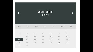 How to make a simple calendar using HTML CSS and Javascript [upl. by Yttik196]