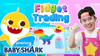 ✨New Fidget Trading with Baby Shark  Toy Review  Pretend Play for Kids  Baby Shark Official [upl. by Champaigne]