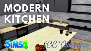 Sims 4  Modern Kitchen  CC Overview [upl. by Lebar299]