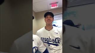 Teoscar teaching Shohei and Yoshinobu Spanish 😂 dodgers sports [upl. by Nivlag889]