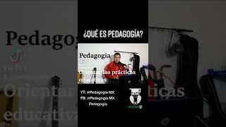 ¿Qué es Pedagogía  shorts tiktok pedagogia [upl. by Ibbob]