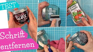 Glück Gläser Schrift entfernen  womit geht es am besten  Glück Glas Upcycling DIY  mommymade [upl. by Lukasz810]