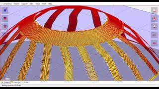 Non planar spherical style 3D Slicer  perimeter offset and infill hatching [upl. by Quiteri]