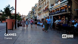 🇫🇷 CANNES  Friday night in Cannes  4K Walking Tour [upl. by Schlosser]