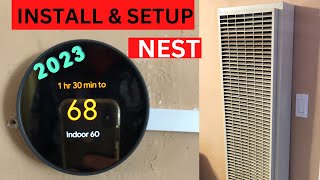 Nest Thermostat with Gas Wall Heater Install and Setup [upl. by Traver372]