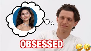 Tom Holland being IN LOVE with ZENDAYA for 2 minutes straight [upl. by Gustafsson]